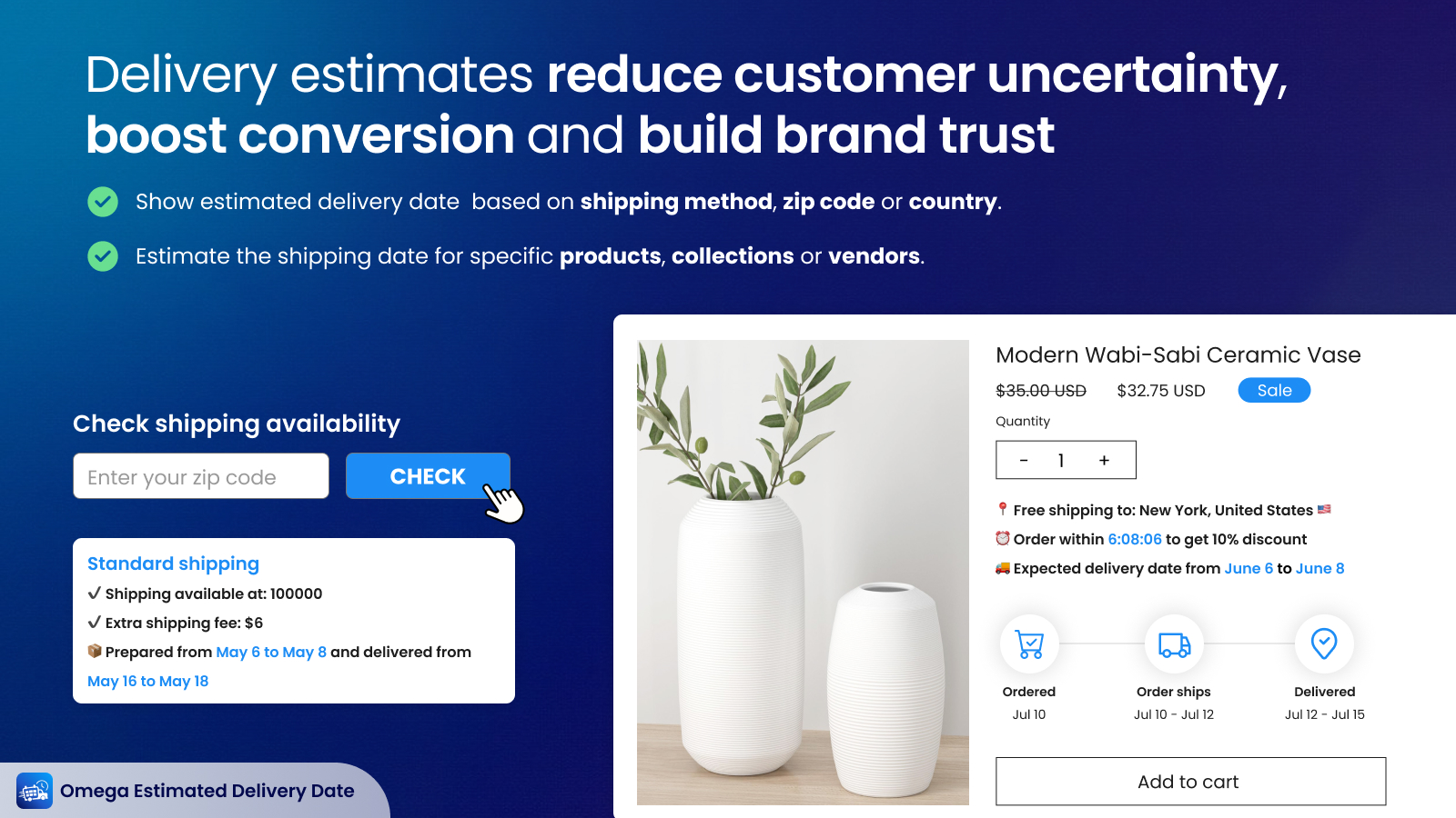 Set up General rules Synctrack Estimated Delivery Date